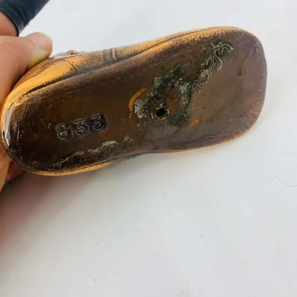 Vintage Bronzed Copper Baby Shoe 4